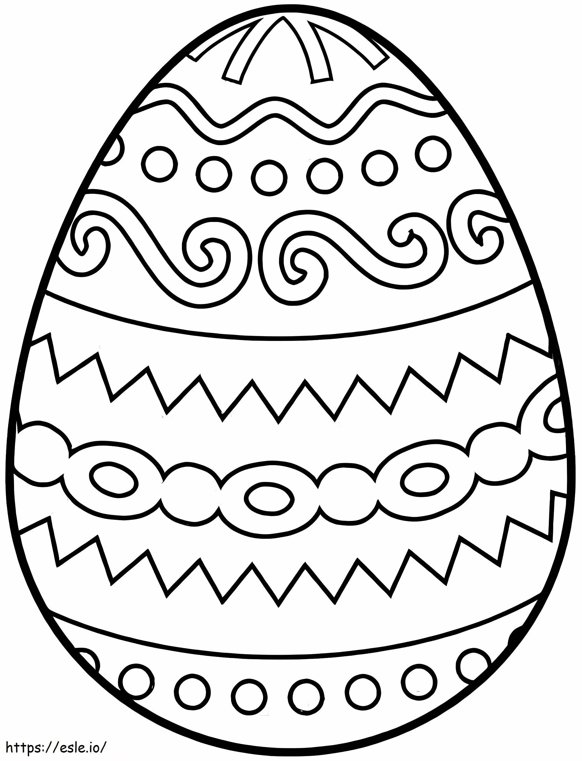 Uovo di Pasqua base da colorare