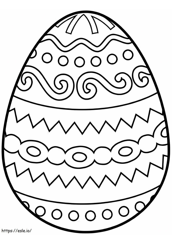 Uovo di Pasqua base da colorare