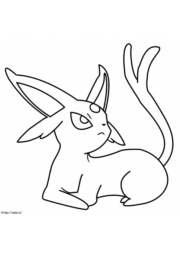 Espeon 4 coloring page