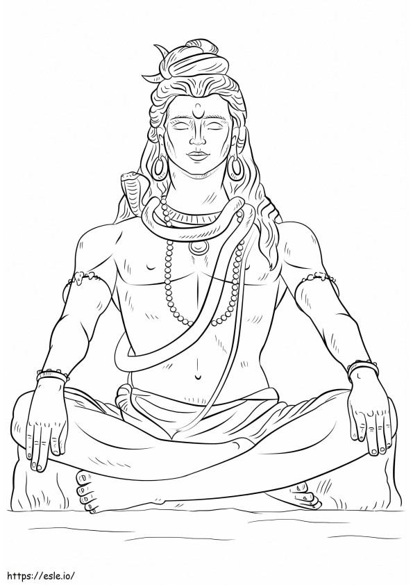 Signore Shiva da colorare