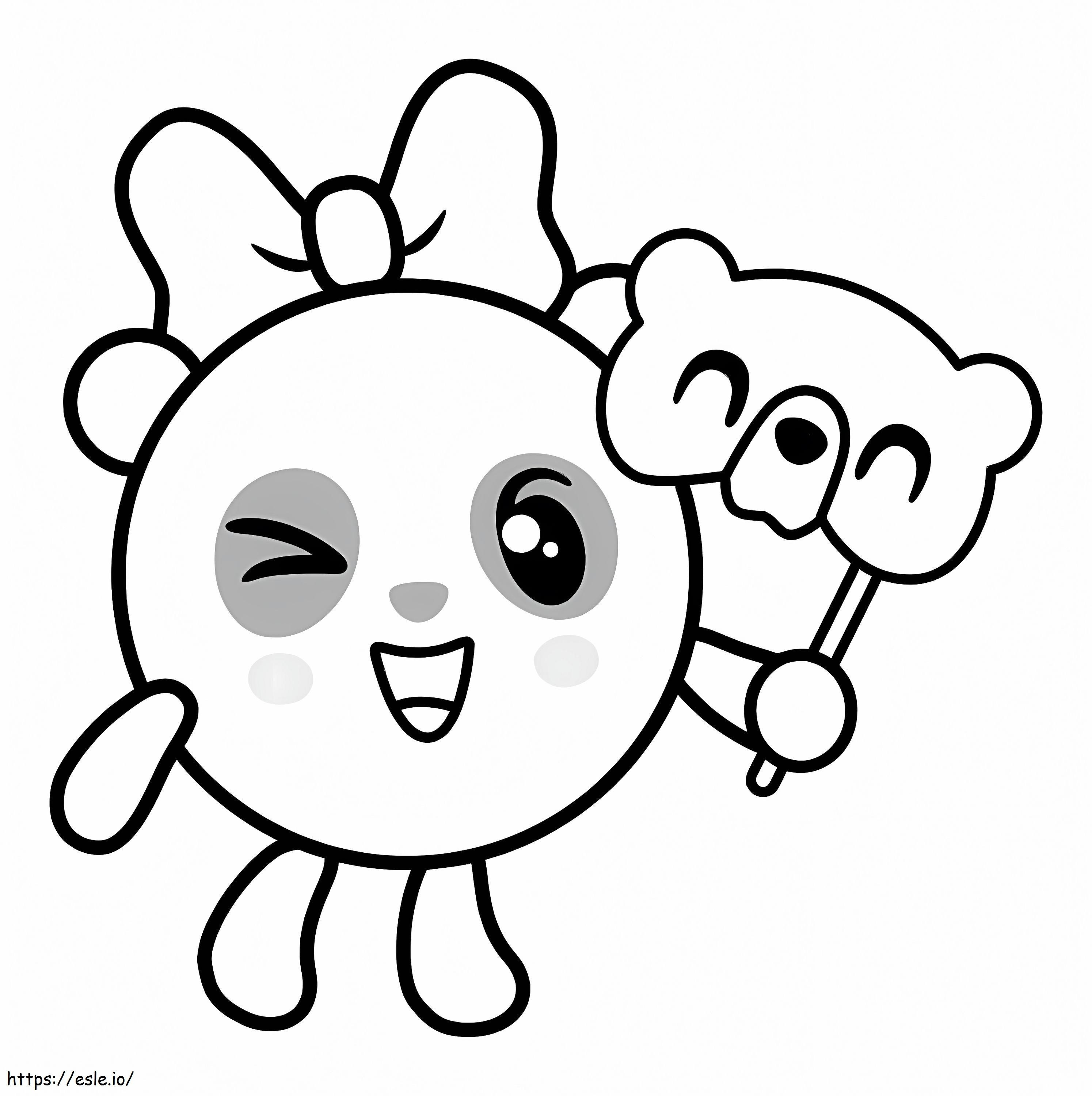 Lovely Panda From BabyRiki coloring page