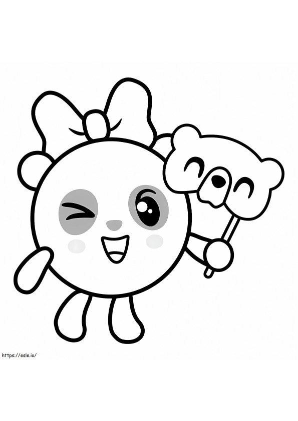 Lindo Panda de BabyRiki para colorir