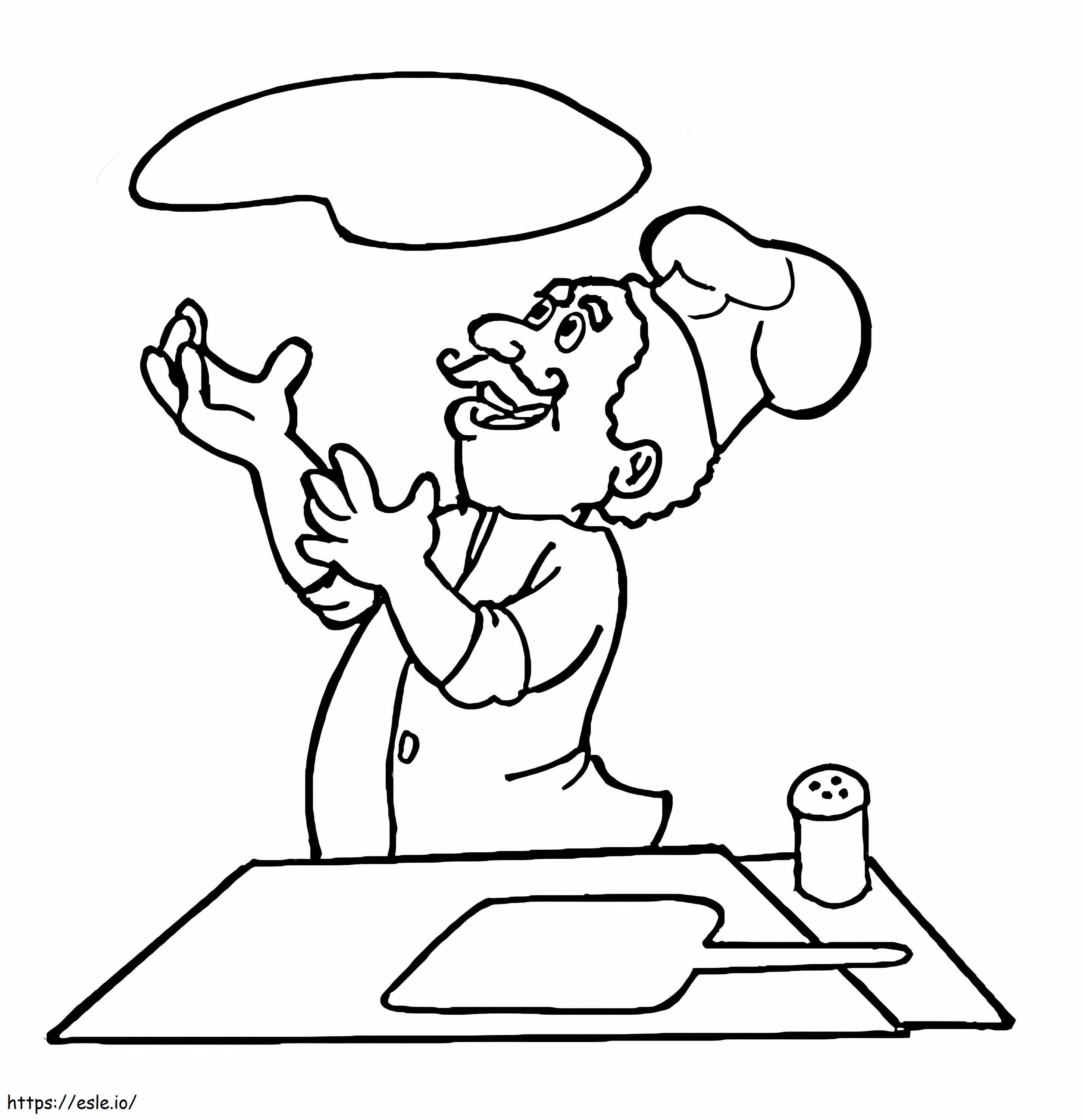 Italian Cooking Pizza coloring page