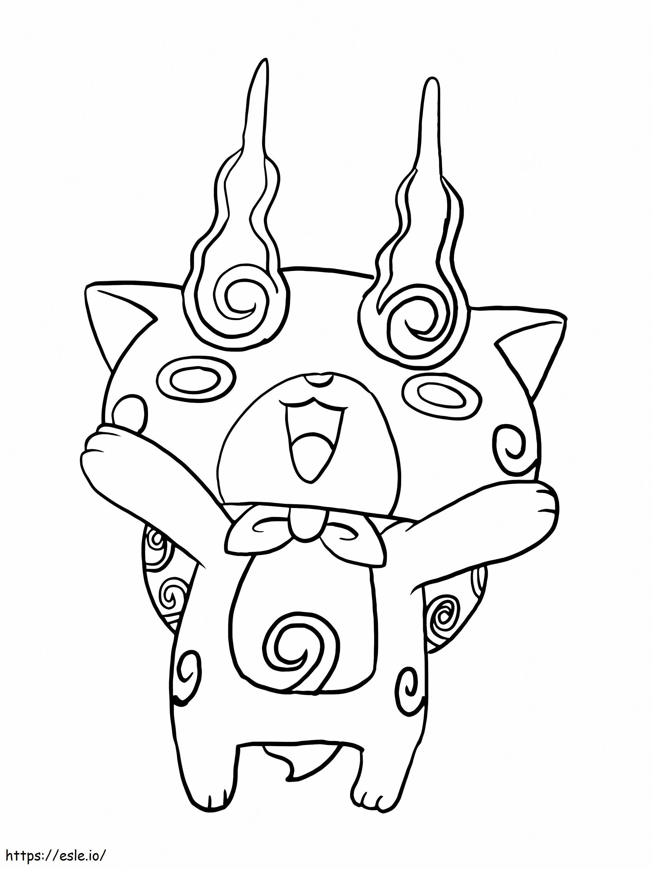 Komasan Yo Kai -kello värityskuva