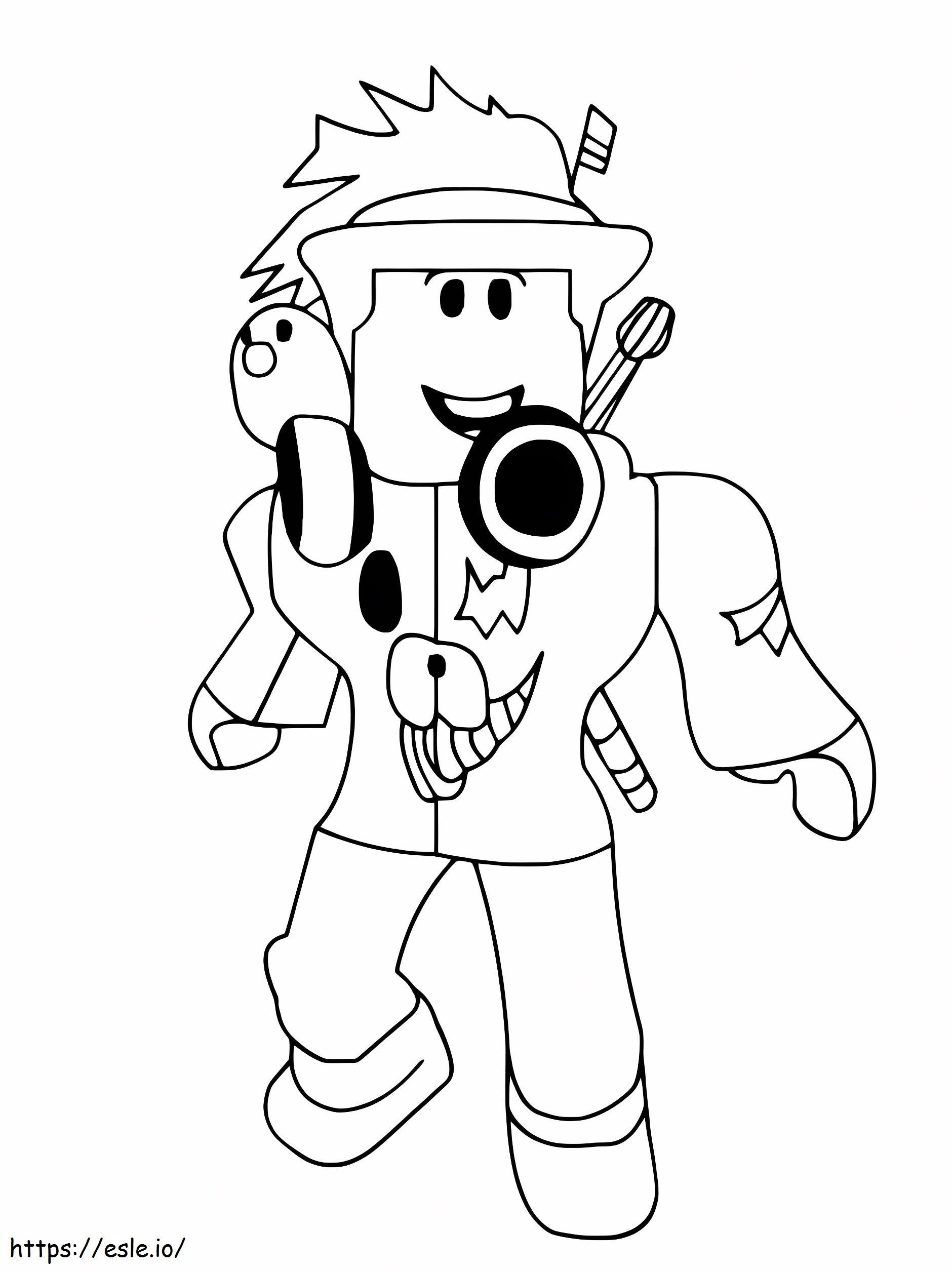 Funny Roblox Character coloring page