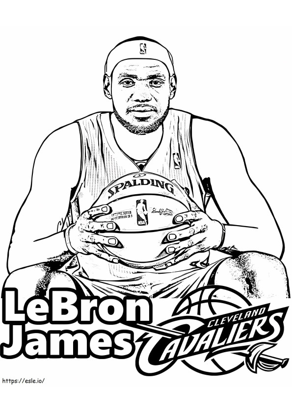 Coloriage LeBron James est cool à imprimer dessin