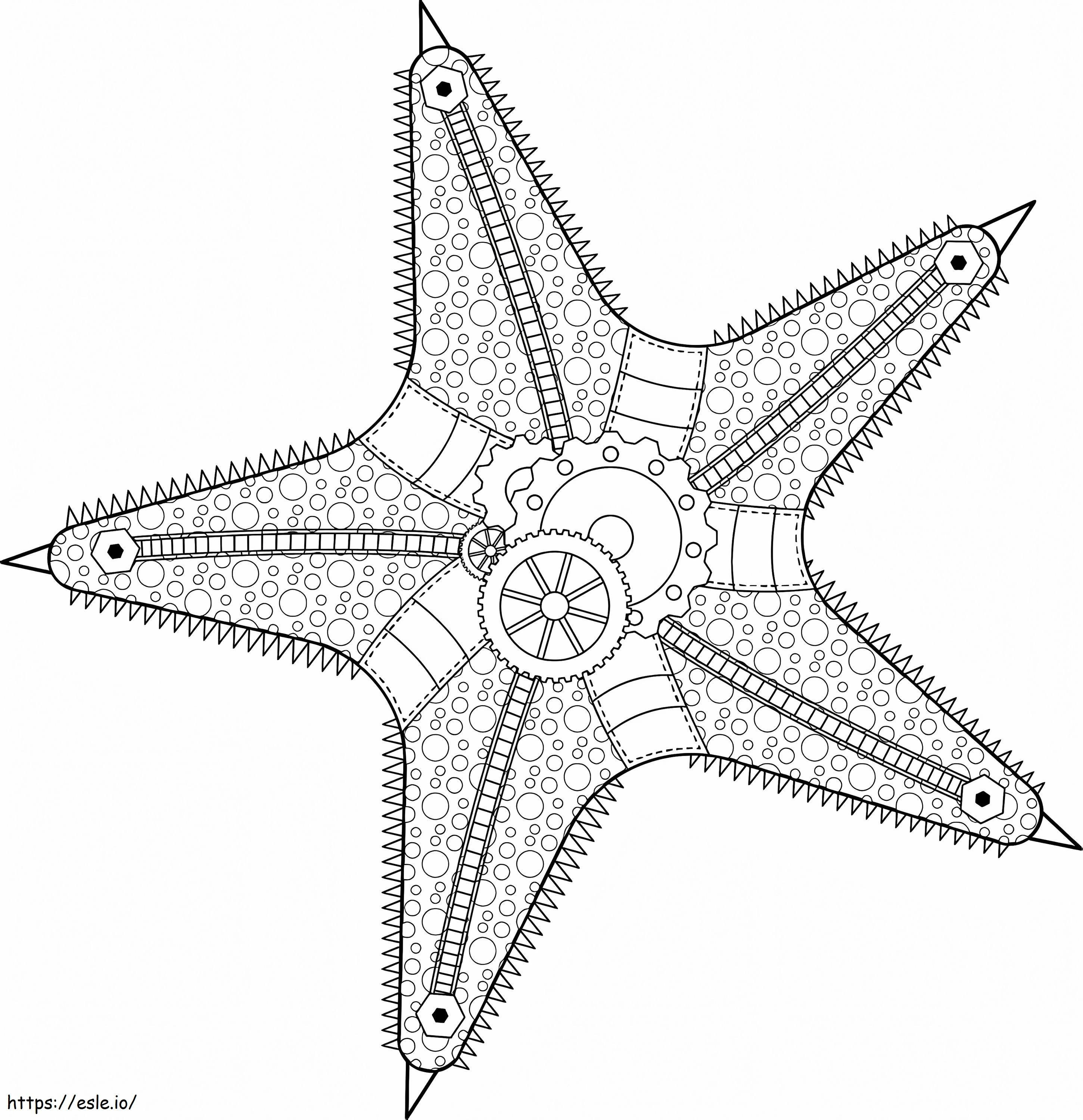 1597969145 Estrella de mar steampunk para colorear