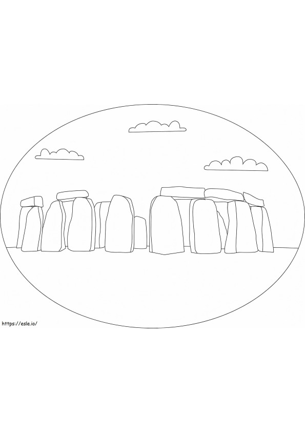 Stonehenge coloring page