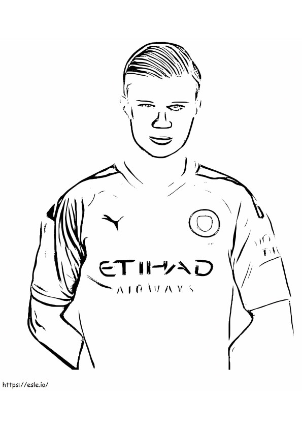 Awesome Erling Haaland coloring page