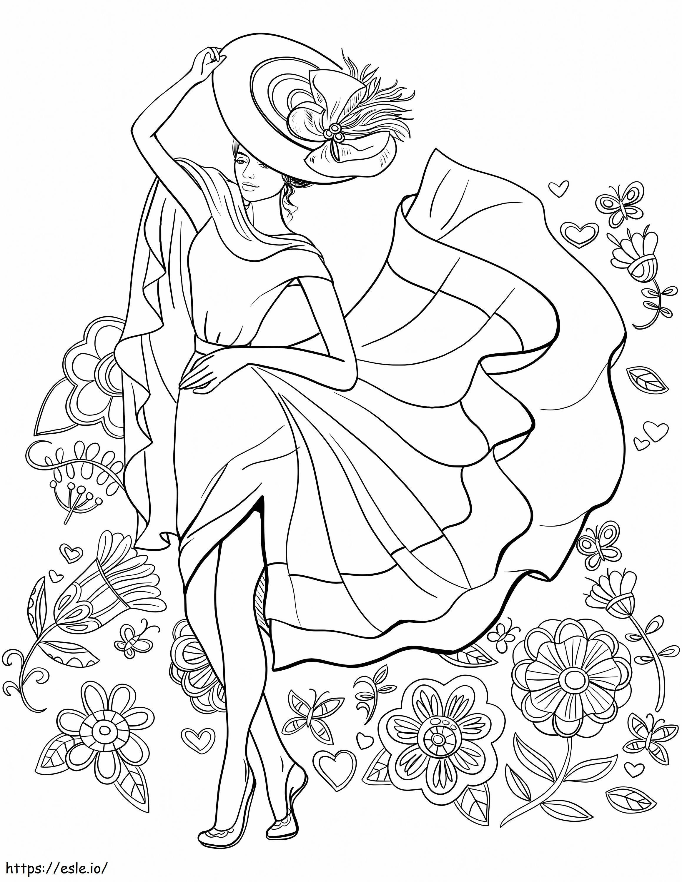 1572828316 Lady Pin Up coloring page