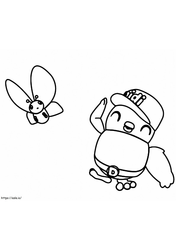Didi And Butterfly coloring page