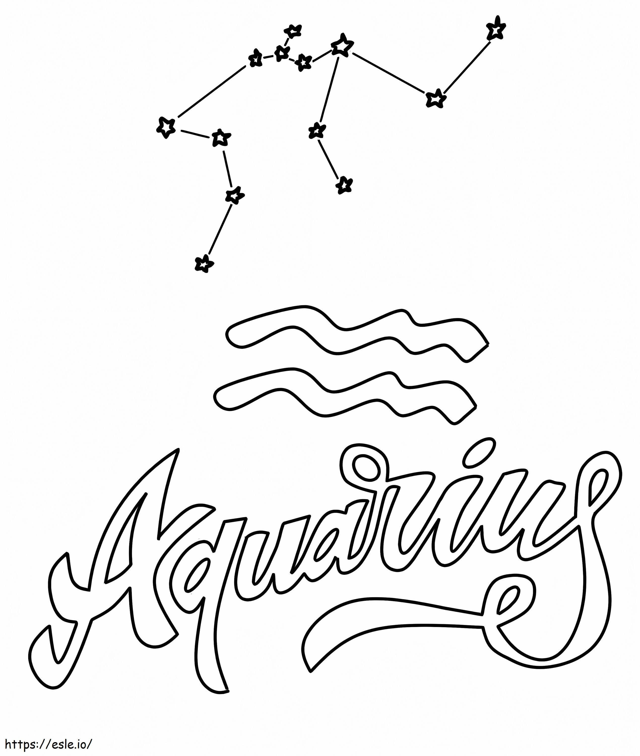 Simbol Aquarius Gambar Mewarnai