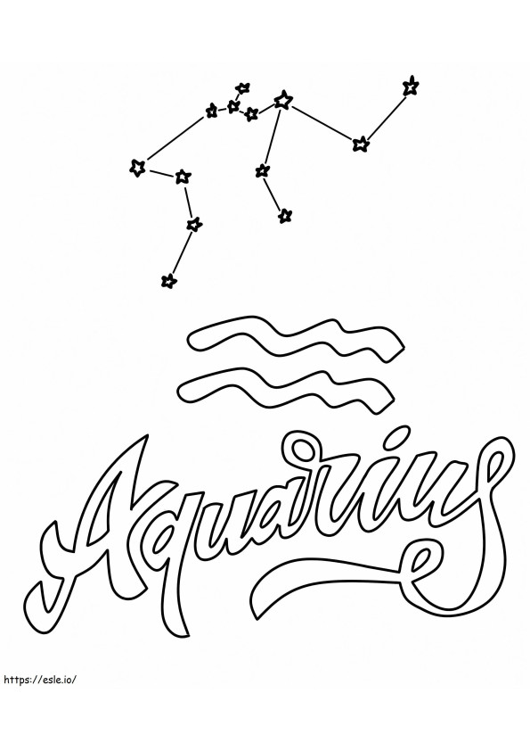 Simbol Aquarius Gambar Mewarnai