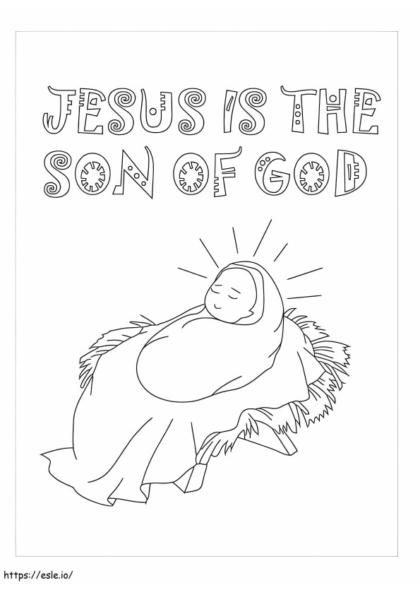 Jesus é o Filho de Deus para colorir