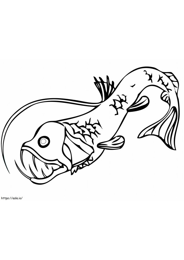 A Viperfish coloring page