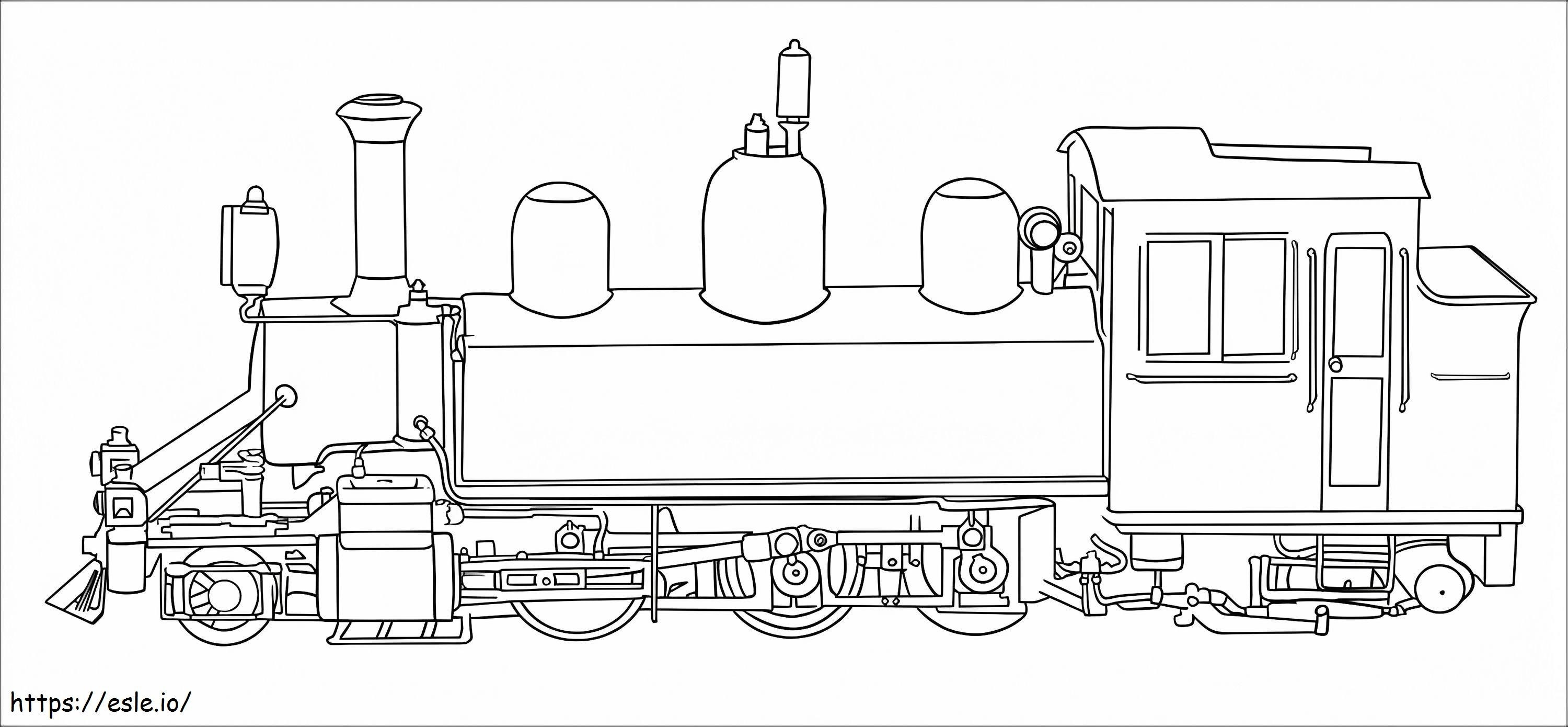 Una locomotora sencilla para colorear