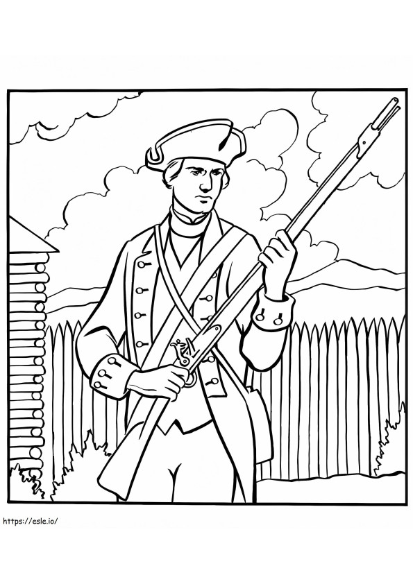 Coloriage Soldat colonial à imprimer dessin