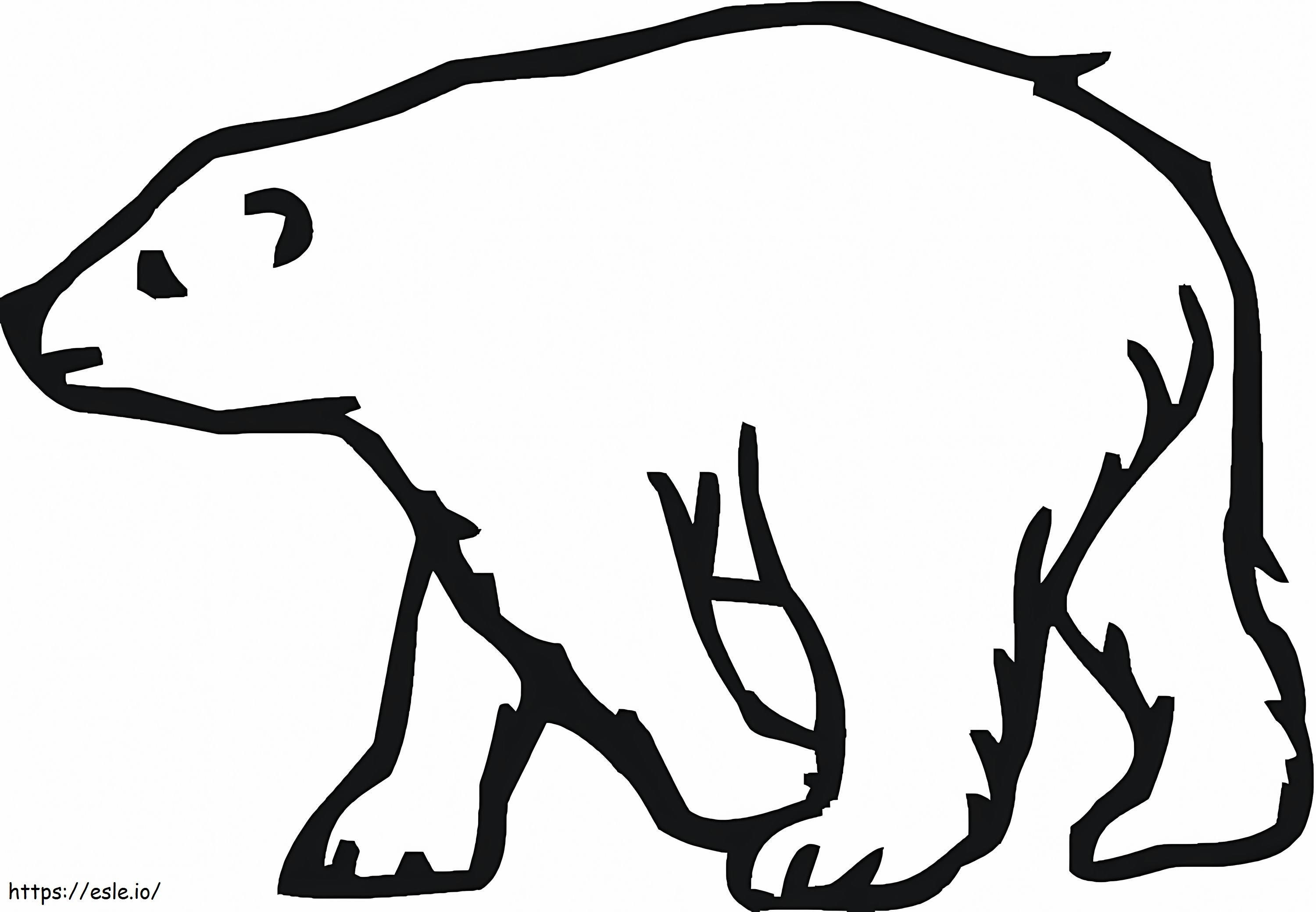 Desen urs de gheață de colorat
