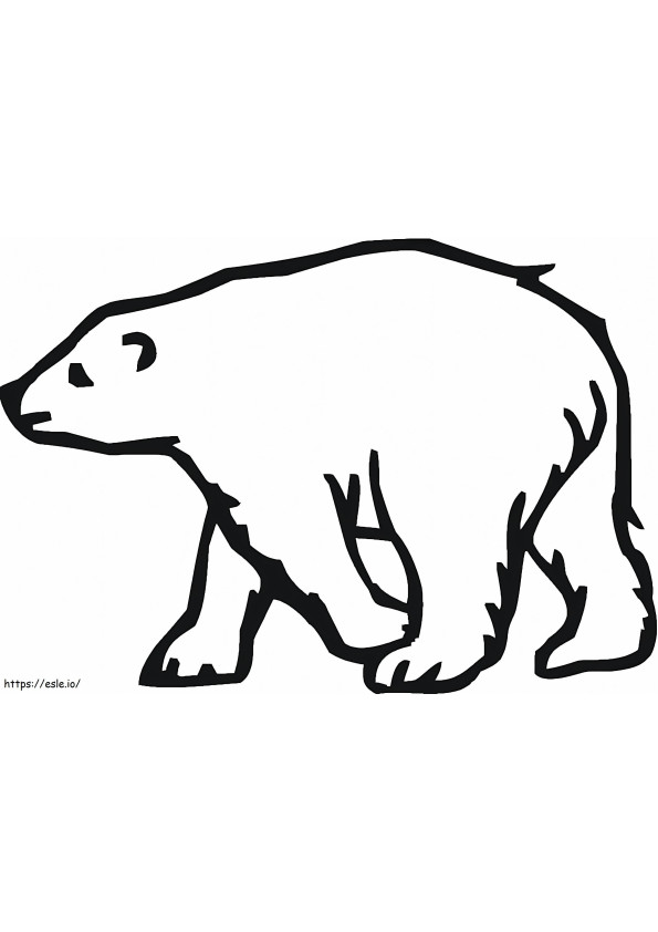 Desenho de urso de gelo para colorir