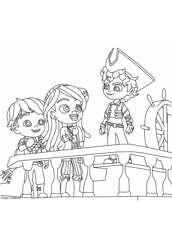 Characters From Santiago Of The Seas coloring page