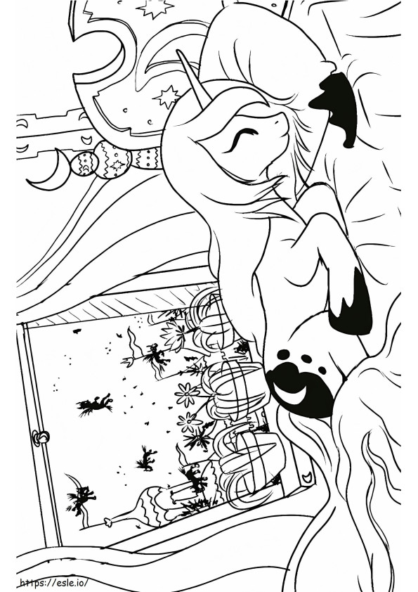 1563500072 Unicorn Sleeping A4 coloring page
