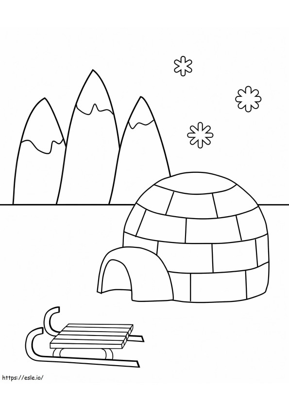 Igloo 13 coloring page