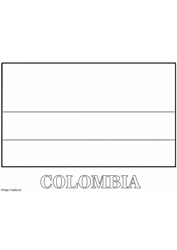 Flaga Kolumbii kolorowanka