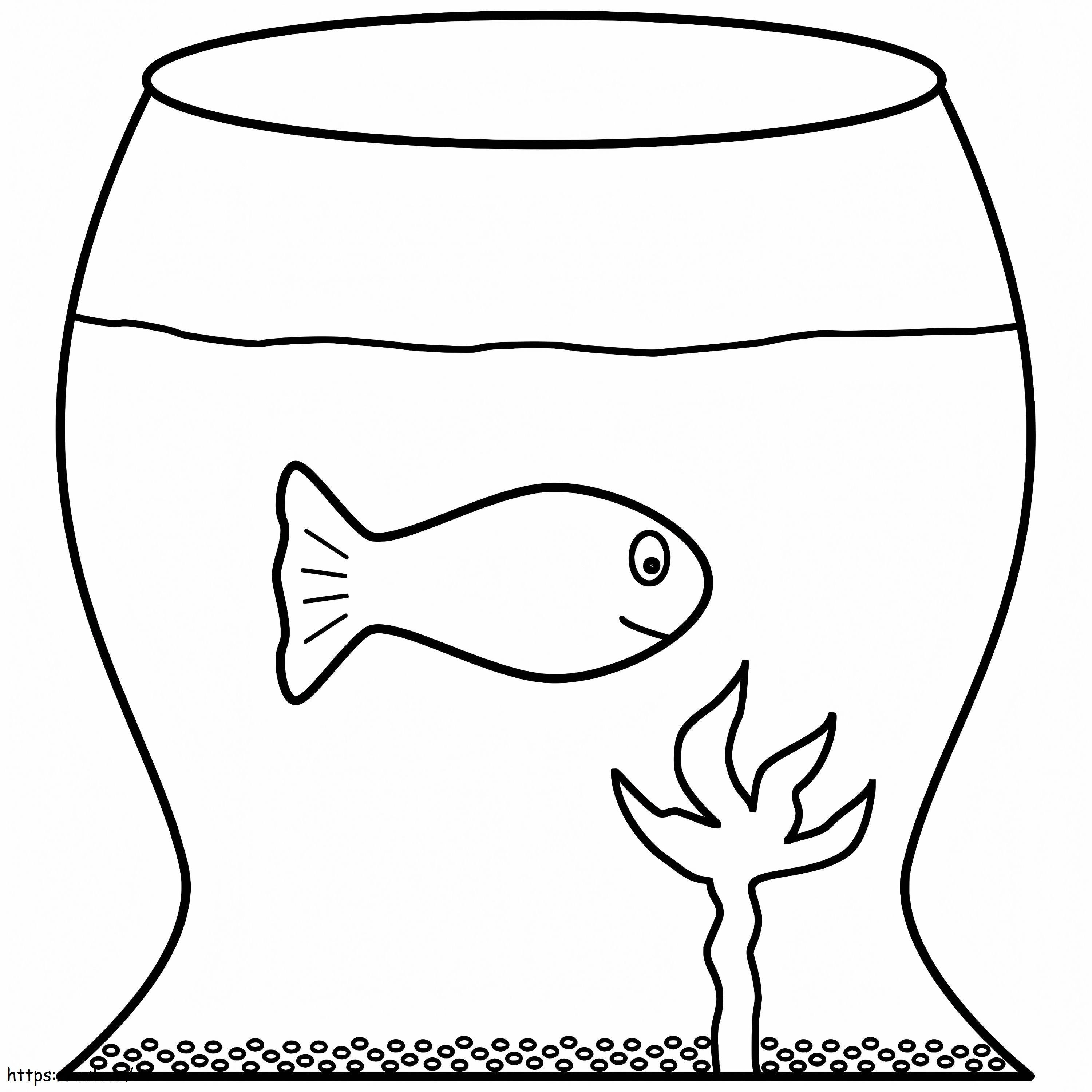 Free Fish Bowl coloring page