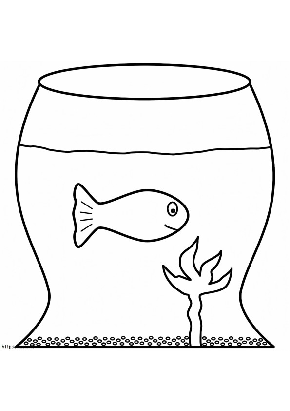 Coloriage Bol à poisson gratuit à imprimer dessin