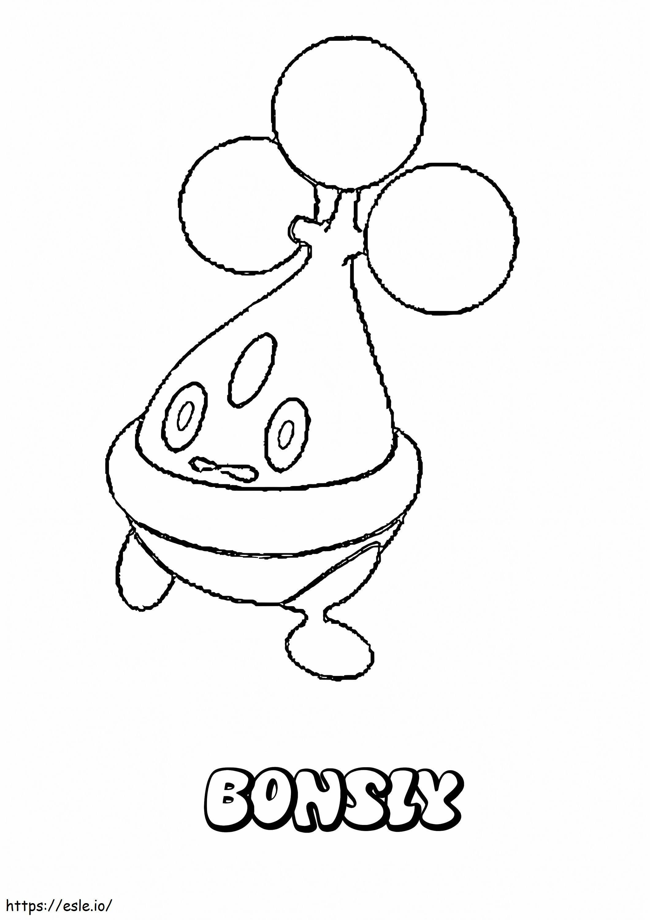 Bonsly Pokemon coloring page