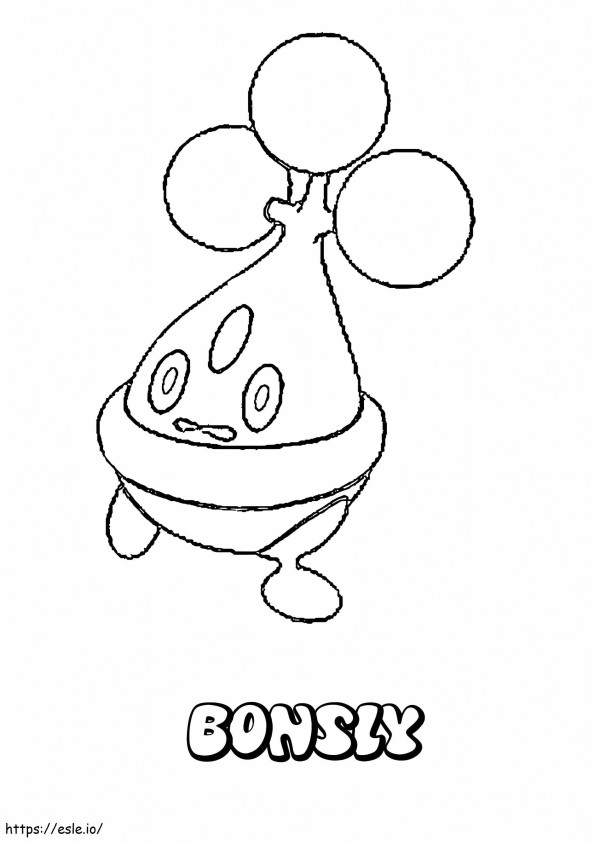 Bonsly Pokemon coloring page