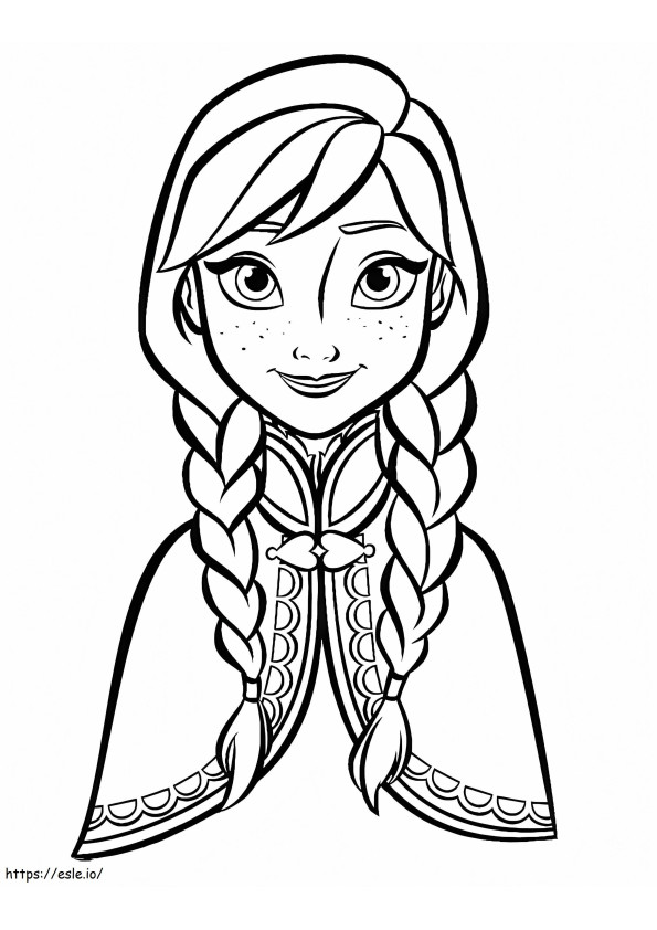 Beautiful Princess Anna coloring page