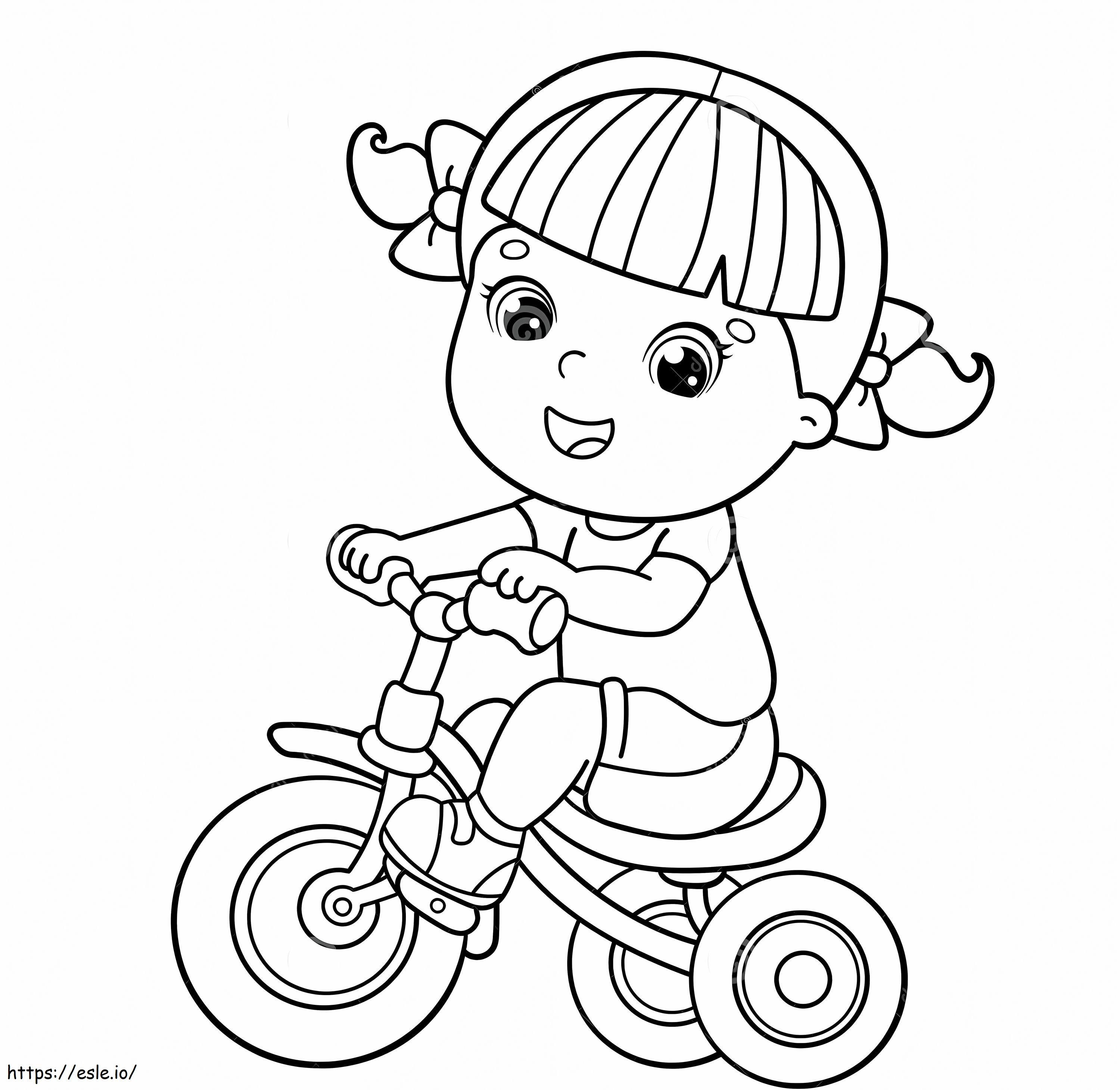 Cycling For Girls coloring page