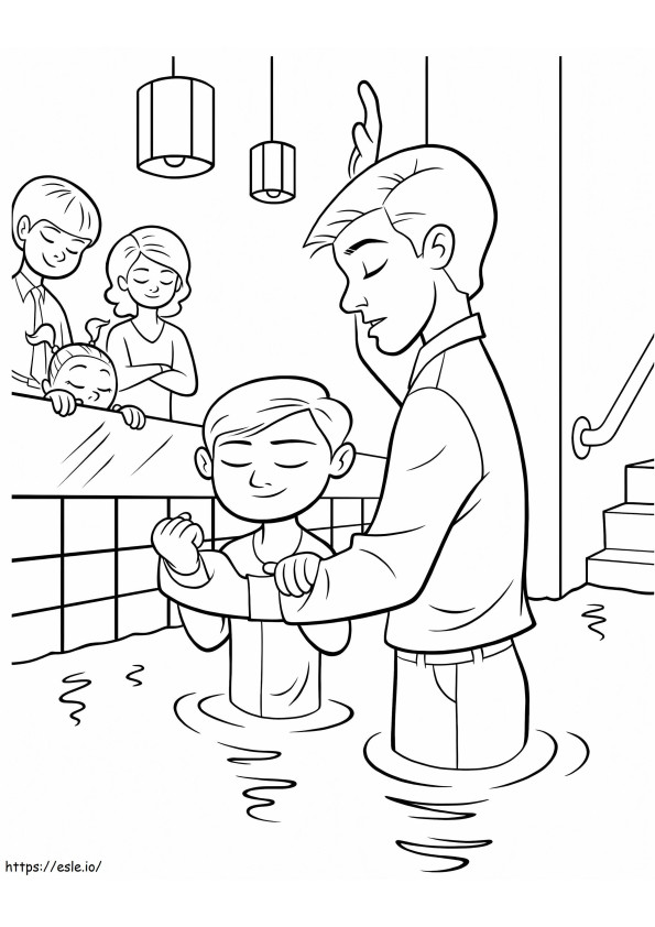 Baptism Printable coloring page