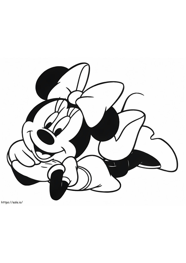 Coloriage Minnie Mouse attachée à imprimer dessin