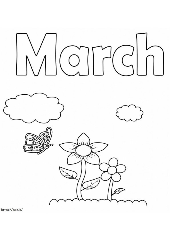 márciusi színező oldal 2 kifestő