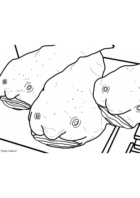 Blobfishes coloring page