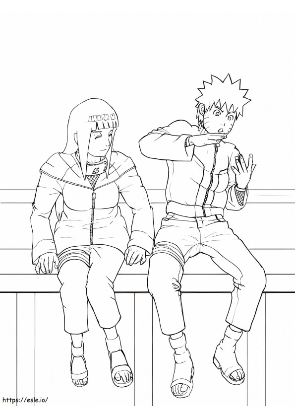 Hinata et Naruto assis