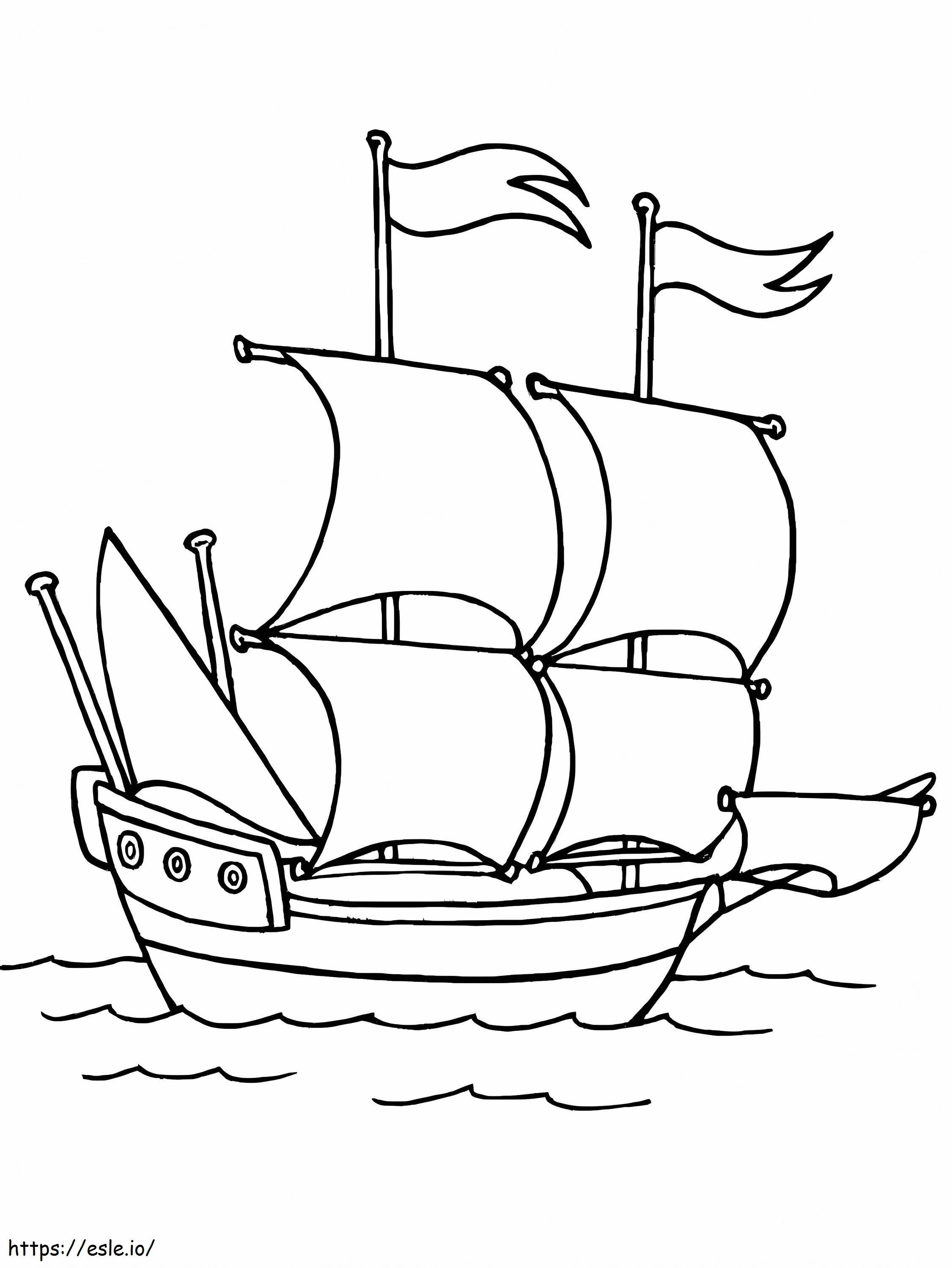 O Mayflower 2 para colorir