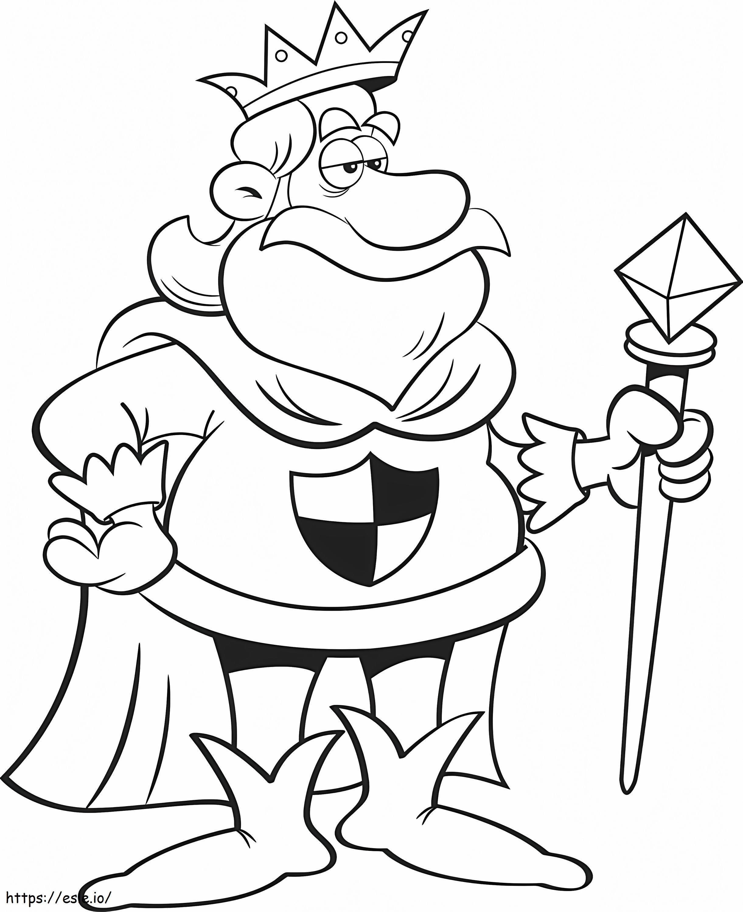Animated King coloring page