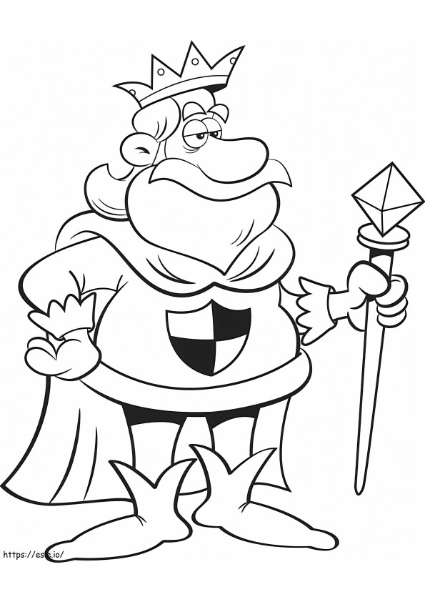 Animated King coloring page