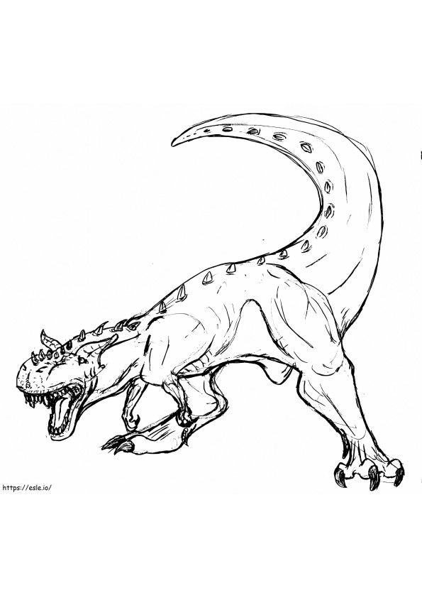 Wściekły Karnotaurus kolorowanka