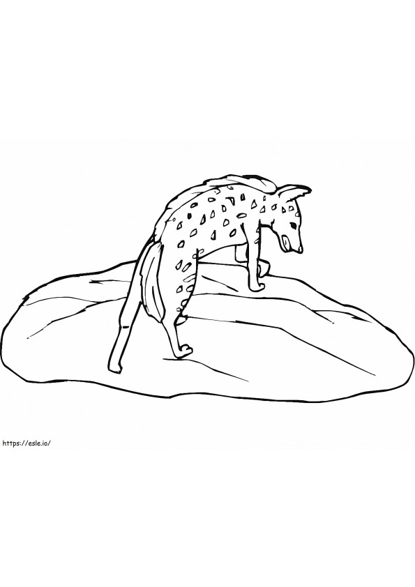 Coloriage Hyène tachetée 2 à imprimer dessin