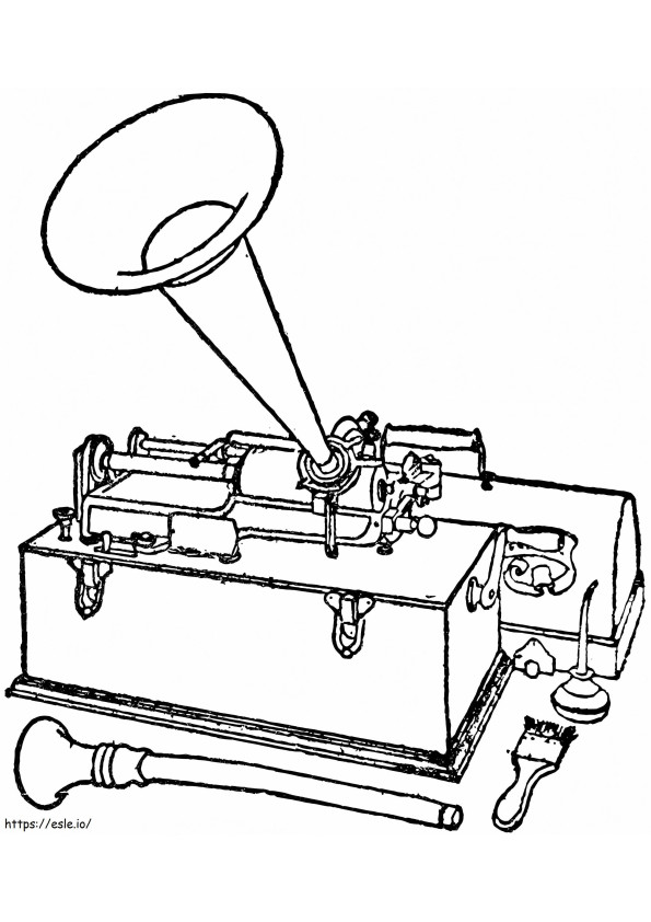 Coloriage Phonographe 2 à imprimer dessin
