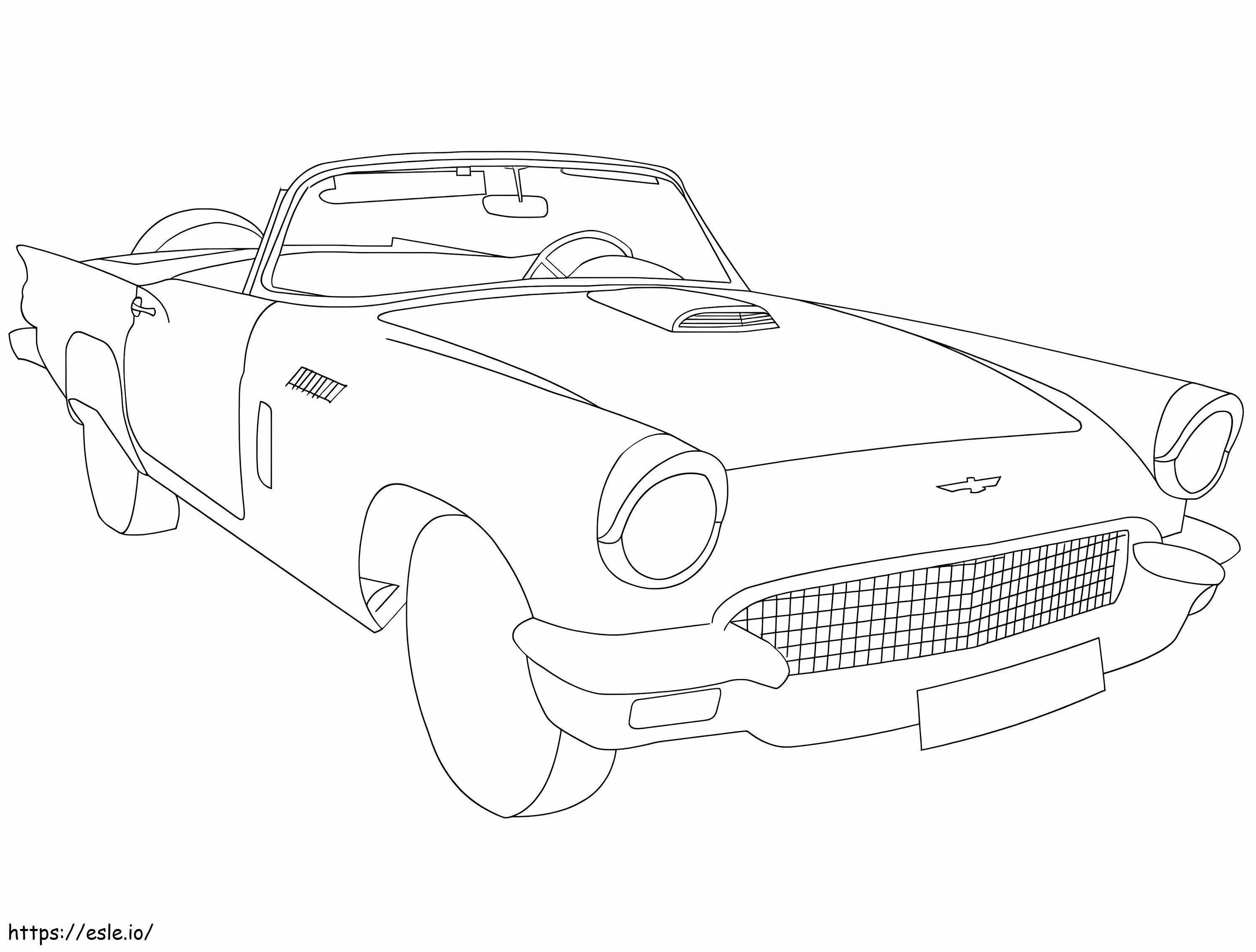 Ford Thunderbird 1955 coloring page
