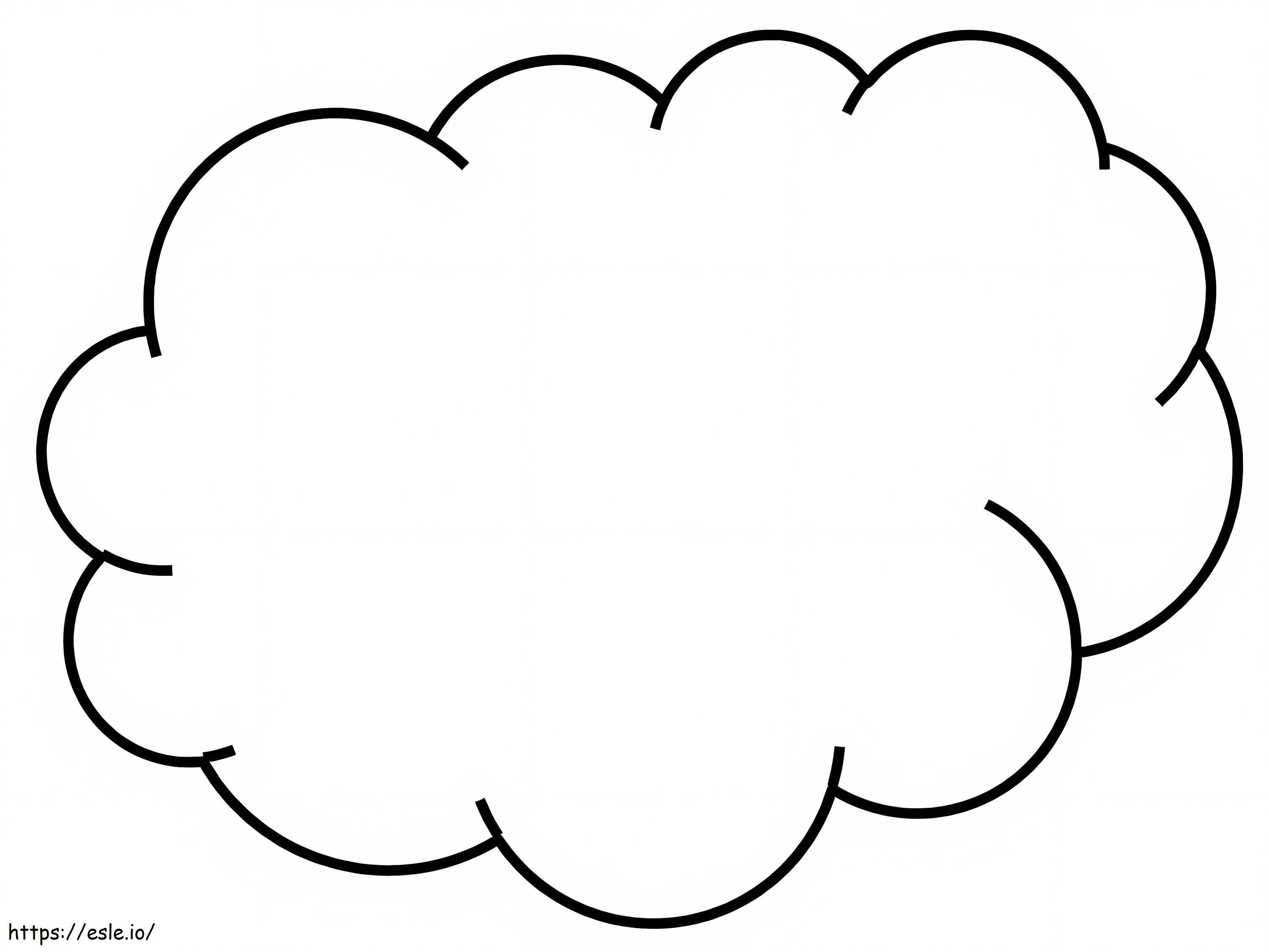 Yksinkertainen pilvi värityskuva