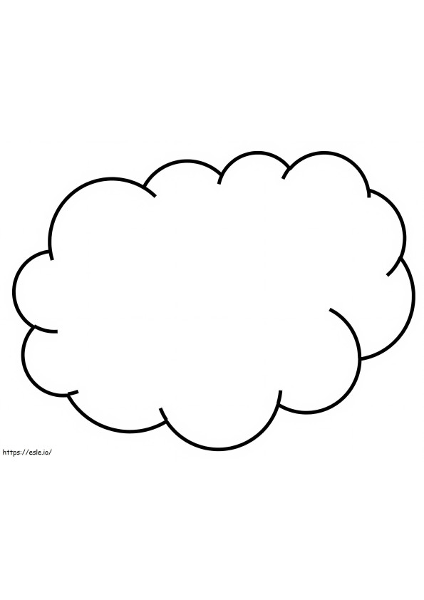 Einfache Cloud ausmalbilder