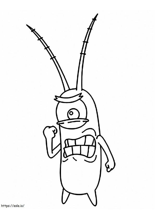Angry Plankton coloring page