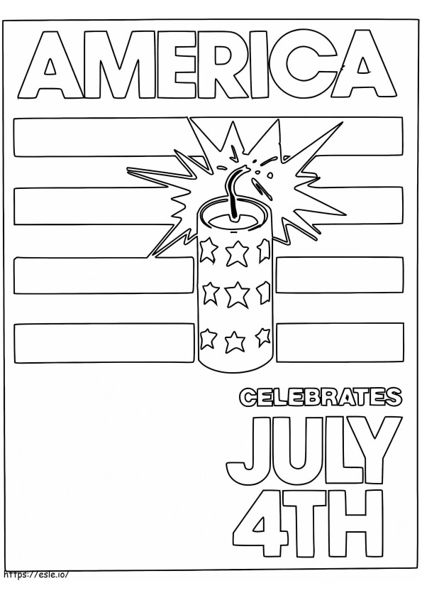 Coloriage Jour de l'Indépendance américaine 5 à imprimer dessin