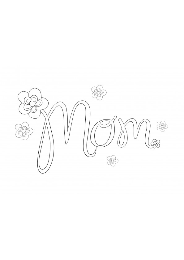 Carte de maman à colorier et imprimer pour les enfants gratuitement